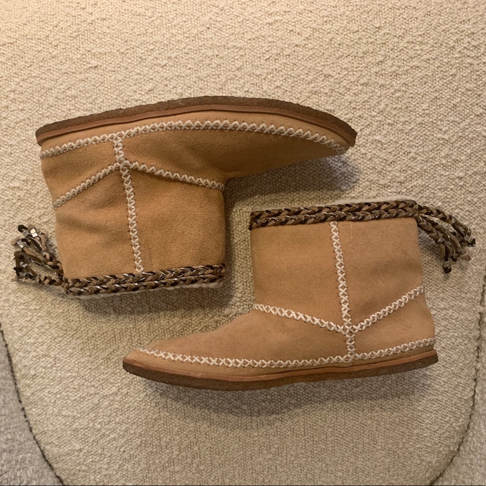 Anthro Splendid Boho Suede Slipper Moccasins
